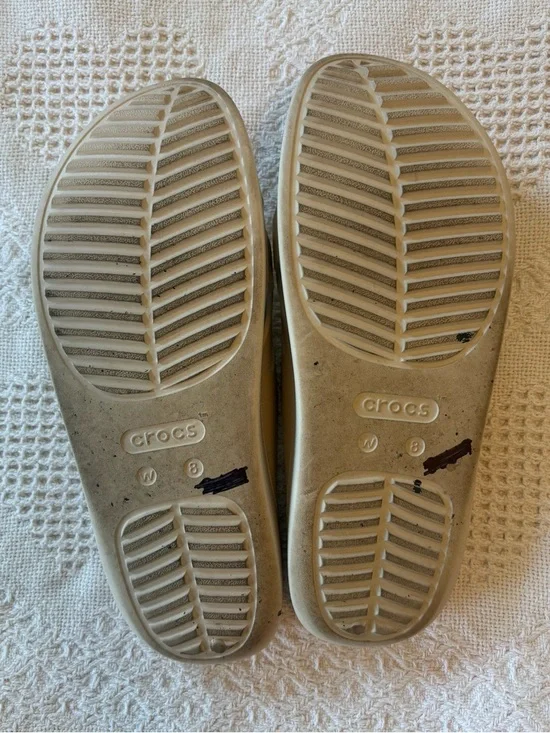 CROCS Women's Sandal Slides in Beige - Picture 6 of 7